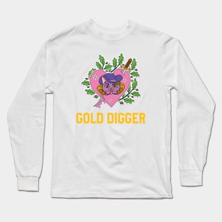 Cute Gold Digger Design Long Sleeve T-Shirt